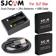 Original SJCAM SJ4000 Dual Charger+2Pcs Battery 900mAh 3.7V Li-ion Rechargable Battery for SJ Cam SJ