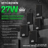 MYCROWN PowerBank 30000mAh 50000mAh 60000mAh 80000mAh 100000mAh PD 27W + QC 22.5W Fast Charging SABA