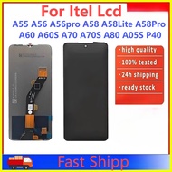 AAA Lcd  For Itel A55 A56 A56Pro A58 A58LITE A58PRO A60 A60S A70 A70s A80  A05s P40 LCD DIsplay Touc