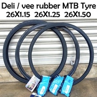 Tyre Tube Bicycle 26X1.25 26X1.15 26X1.5 deli vee rubber Fixie Bike Road mtb MOUNTAIN 26 Tayar Basik