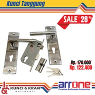 KAYU Arrone Responsibility Lock Set 0214 SN+NP Complete Door handle Lock Small Wooden Door handle