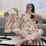 Simple Studio Trending 3in1 Korean Collar Short Pajama Terno Sleepwear Set for Women