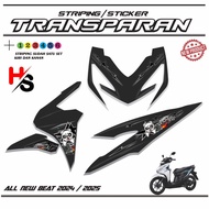 TRANSPARENT STRIPING STICKERS HONDA BEAT deluxe 2025 NEW VARIATION MOTIF NEWEST VARIATION H62 MATERI