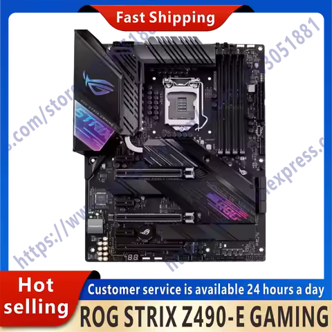 Used ROG STRIX Z490-E GAMING motherboard Z490 DDR4 LGA 1200 10th generation Core/Pentium/Celeron M.2