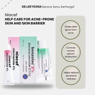 NIACEF Niacinamide & BENZOLAC Acne Gel Treatment for Dark Spots, Redness and Oily Skin Control 15g