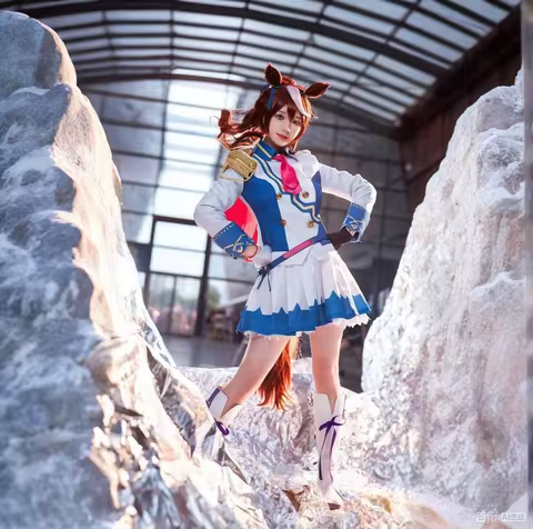 Anime match Game Pretty Derby Tokai Teio Cosplay Costume school uniform navy collar cute dress cospl