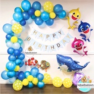 Baby SHARK GARLAND Decoration SET Package/Children's Birthday Decoration Package/BABY SHARK FOIL Balloons/ Marine Theme Decoration