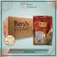 Beryl's Gourmet White Chocolate Chips (4400cts) Beryl's Chocolate