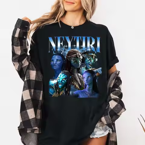 Avatars Neytiri Shirt, Avatars Fire And Ash Homage Movie Shirt Jake Sully Boyfriend Girlfriend Gift