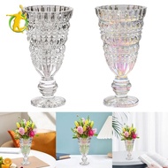 [Asiyy] Glass Goblet Flower Vase Wedding Flower Pot Plants Pot Holder