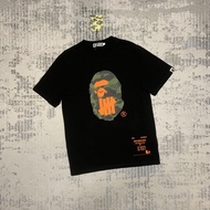 kaos bape X Undefeated 100% original cotton T-shirt unisex trendy Ape head print men T-shirt baju sh
