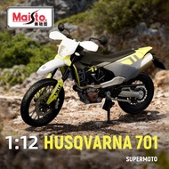 Masito 1:12 Husqvarna 701 Off-Road Motorcycle Alloy Scale Motorcycle Model Diecast Toy Vehicle Simul