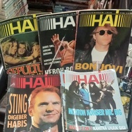 majalah hai tahun 90 an cover rock ,no poster