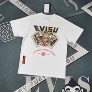 EVISU/God of Fortune 2026 Round Neck Short-Sleeved T-Shirt Couple Style Men Style Original Design Da