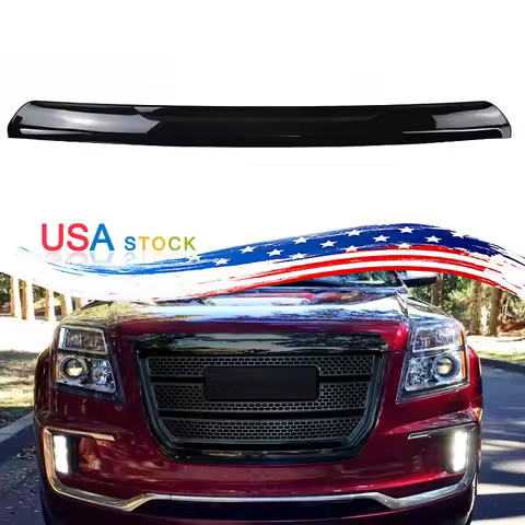 Glossy Black Front Hood Trims Strip Bonnet Molding Cover Trim Bar For GMC Terrain Denali 2016 2017 P