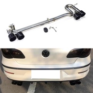 1 Set 304 Stainless Steel Car Dual  Tip For VW CC Up Quad Look Muffler Tips Carbon Fiber  Pipe Nozzl