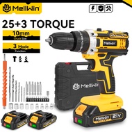 Yofidra 45N.m 10mm Cordless Electric Drill 3-in-1 Functions Chuck Dual Speed 25 Gears