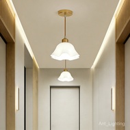 Corridor Flower Shaped Pendant Light,Acrylic Lamp Shade Hanging Lamp,Household Corridor Entrance Foy