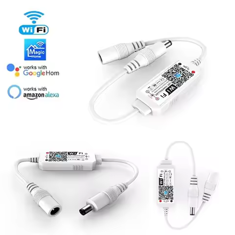 Single Color LED Light Strip WiFi Controller Compatible with Android iOS, 96W 12-24V LED Strip Light