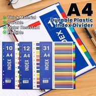 VC Art 11 holes PP Plastic Index Divider for Binder Office Stationery File Folder Document Divider