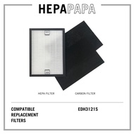 Europace EDH3121S Compatible Replacement Filters (2 Pieces of Carbon Filter) [HEPAPAPA]