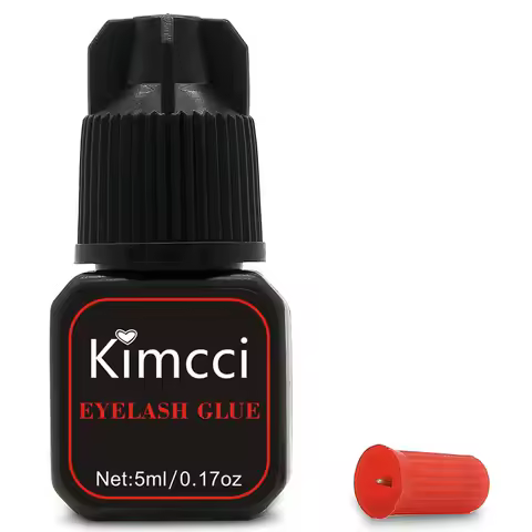 Kimcci 5ml Eyelash Extension Glue 1-3 Seconds Fast Drying Eyelashes Glue Pro Lash Glue Black Adhesiv