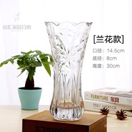 XY！Jingjufang Living Room Floor Vase Extra Large Vase Glass Transparent Large Diameter High50cmFlower Arrangement Large