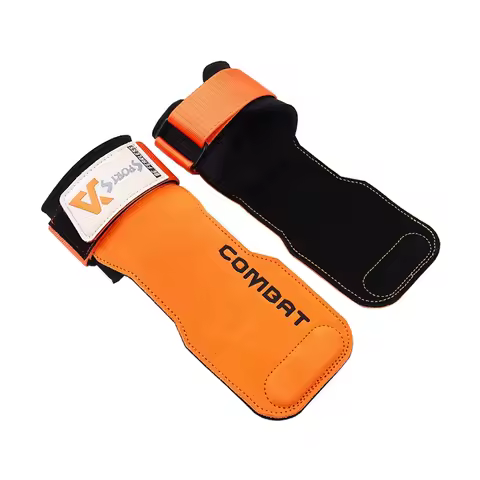 1 Pair Leather Weight Lifting Training Gloves Palm Protection Fitness Gymnastics Grip Pull Up Weight