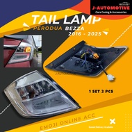 Perodua Bezza 2016 - 2025 lampu belakang ALBINO Tail Lamp Full Clear Full white light bar
