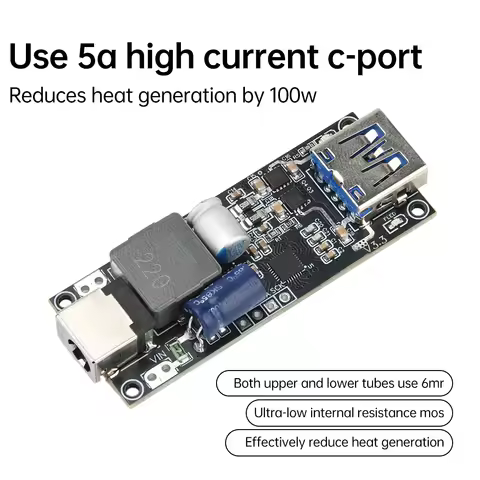 SW3518 DC 6-30V 100W Multi-Protocol Fast Charging Module - PD100W Multiple Outputs for Vehicle Deskt