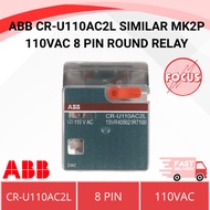 ABB CR-U110AC2L SIMILAR MK2P 110VAC 8 PIN ROUND RELAY