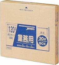 Japax DKB-93 Garbage Bags, Transparent, 37.2 gal (120 L), Size (W x H x H): 39.4 x 47.2 inches (100