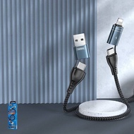 REMAX RC-164 4 in 1 USB + USB-C / Type-C to 8 Pin + USB-C / Type-C Fast Charging Data Cable, Cable L