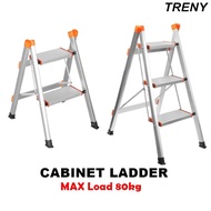 TRENY [High Quality] Foldable Ladder 2 Step 3 Step Ladder Steel Ladder Stool Ladder Step Ladder Tangga Heavy Duty