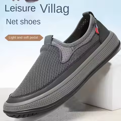 2024 Summer New Old Beijing Cloth Shoes, Men's Mesh Breathable Sports Shoes, Step on Dad's Shoes, Me