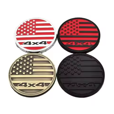 3D Metal 4X4 US Flag Car Side Fender Rear Trunk Badge Emblem Sticker For Jeep Wrangler Grand Cheroke