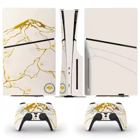 New Game PS5 Slim Digital Skin Sticker Decal Cover for PS5 Fat Disk Console and 2 Controllers PS5 Pr