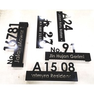 Stainless steel 304 (3D) house number plate