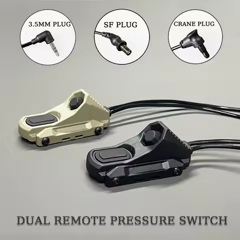 Tactical Dual Remote Pressure Switch SF / Crane Laser / 3.5mm Plug M300 M600 Scout Light Button Flas