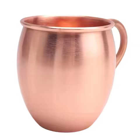 AT84-530ML 100% Pure Copper Mug Moscow Mule Mug Drum Cup Cocktail Cup Pure Copper Mug Restaurant Bar