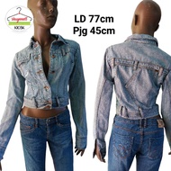 preloved branded original Billabong crop jacket jeans/ denim jacket