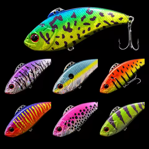 WLure Lipless Fishing Lure VIB 7cm 20g Long Distance Casting Jigging Retrieving 3 Tie Positions Tigh