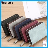 AURORY Coin Purse, PU Leather Portable Mini Wallets,  9 Bits Zipper Credit Card Holder Women