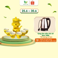 Mist 9 High Quality Ceramic Grinder Tea Set Twin Dragons Adoring the Moon SM00023