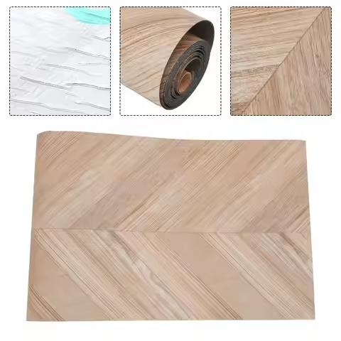 Self-Adhesive PVC Flooring Roll Peel Stick Floor Tiles 9.8ft X 23.5inch Wear-Resistant Anti-Slip Off