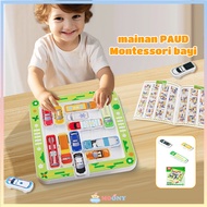 Moony Educational Family Toys IQ Car Rush Hour Magnet Puzzle Traffic Clock Game