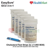 EasySure Cholesterol Test Strips (2's x 5) NO BOX/  EXPIRY-02/2026