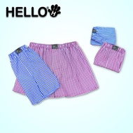 HELLO (HELLO) BOXER Shorts (BOXER) Elastic Waistband Comfortable To Wear Seluar Pendek Lelaki