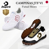 Desporte Campinas JTF VI Turf Futsal Shoes | Japan K-Leather White Black Gold Sneaker DS-2040
