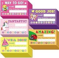 Gooji Behavior Punch Cards for Kids Classroom, 2x3.5 School Homeschool, or Smart Behavior Chart Rewa
